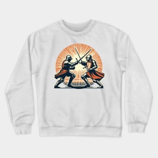 Knight, sword fight, tournament, medieval Crewneck Sweatshirt